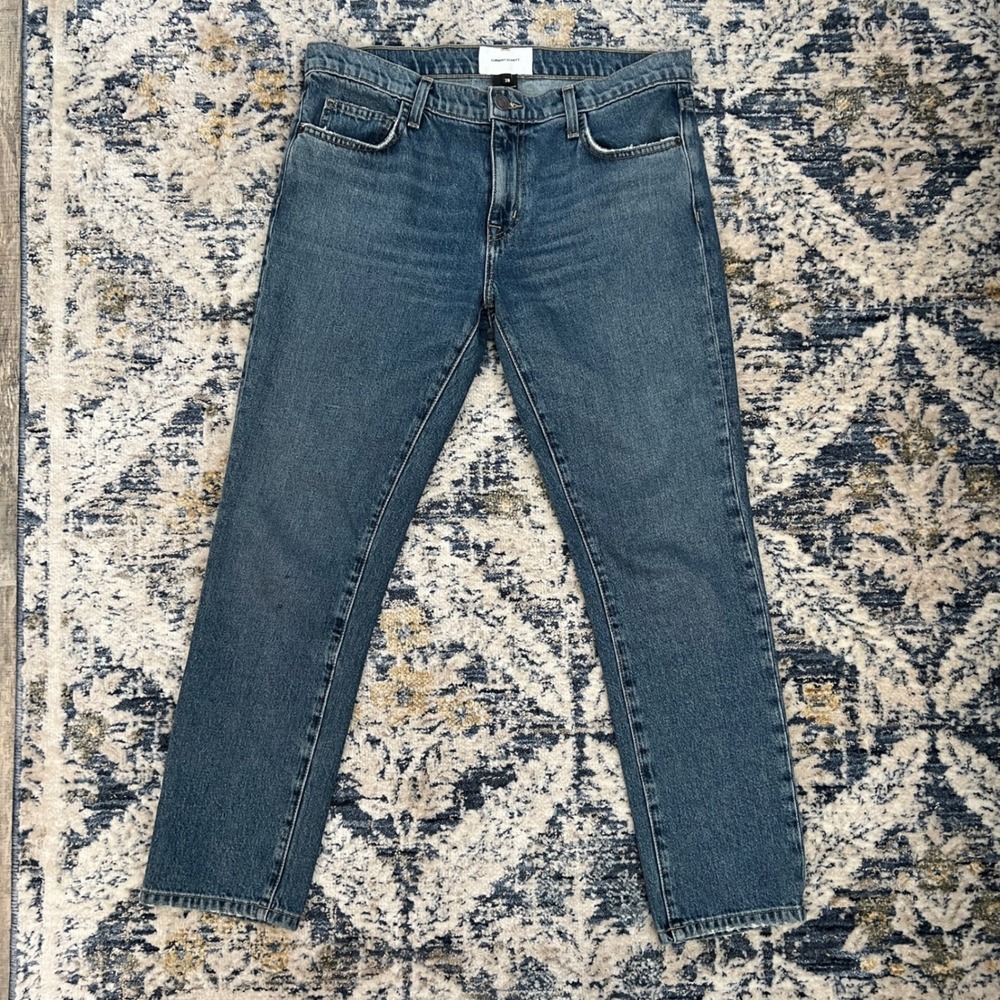 CURRENT/ELLIOTT The Fling Jeans Straight Leg Relaxed Boyfried 28‎ Mid Rise USA